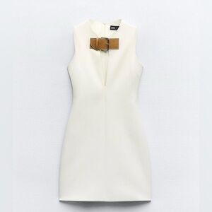 Zara Belted Tailored Dress